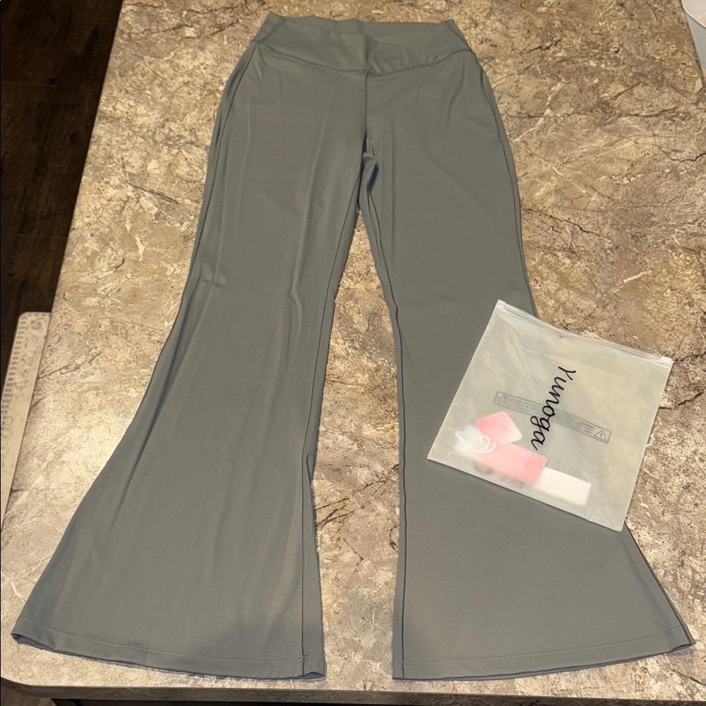 Yunoga Gray Flare Butter Soft Yoga Pants